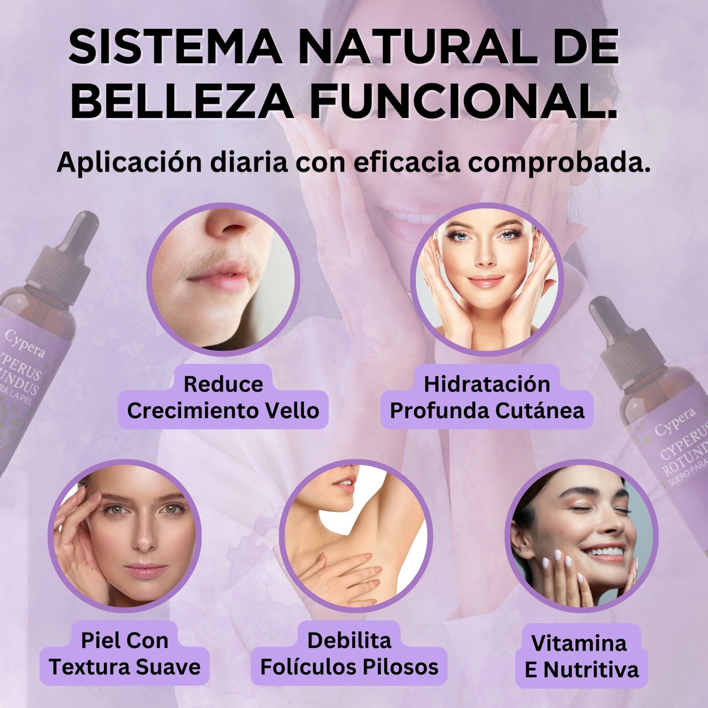 Cypera™ Aceite Natural Inhibidor del Vello Facial